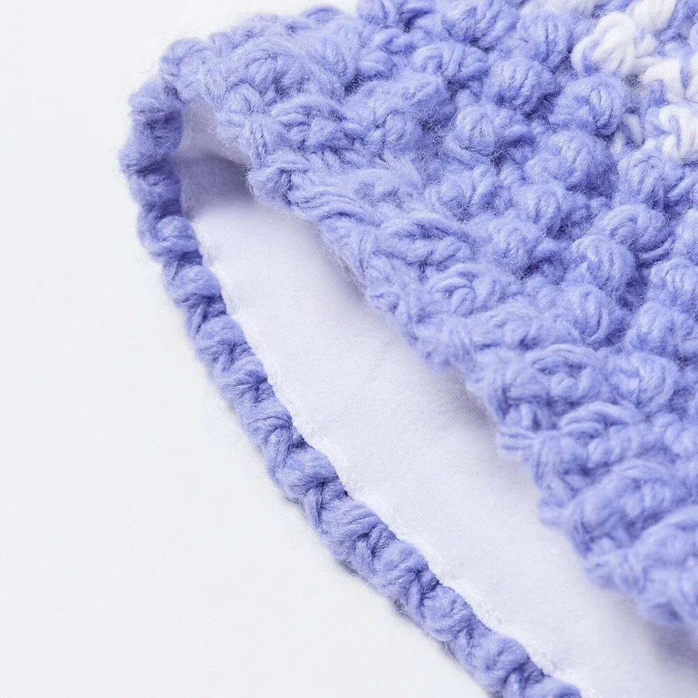 Spyder Brrr Berry Pom 38S555304-CLP Beanie Girls XS/S Purple Fleece Lined JDM714